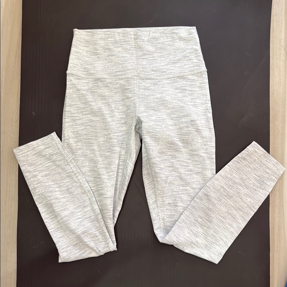 Lululemon Gray and White Leggings